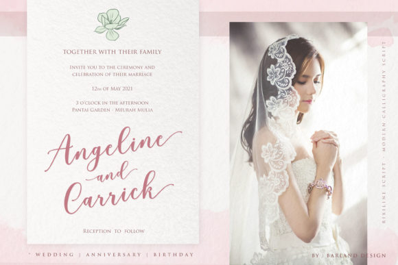 Rixiline Script Font PNG with transparent background - Preview 1