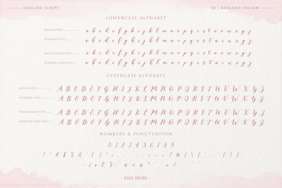 Rixiline Script Font PNG with transparent background - Preview 5