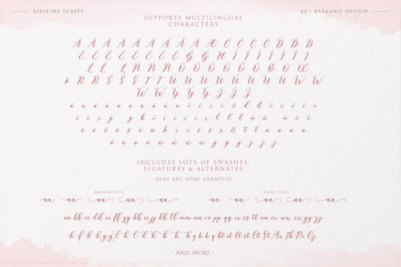Rixiline Script Font PNG with transparent background - Preview 6
