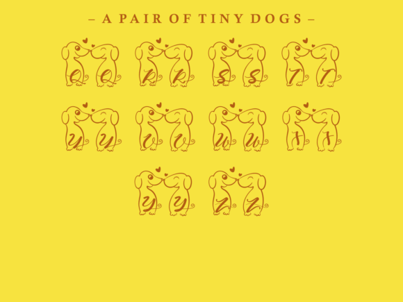 A Pair of Tiny Dogs Font - Preview 2