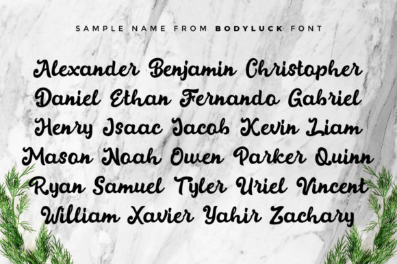 Bodyluck Font - Preview 6
