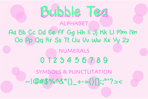 Bubble Tea Font - Preview 1