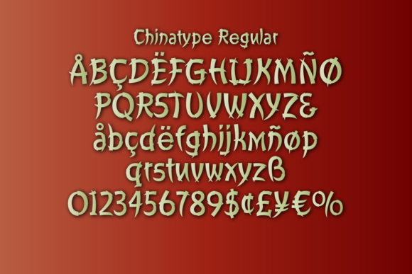 Churchward Chinatype Font - Preview 3