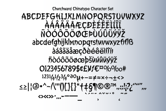 Churchward Chinatype Font - Preview 5