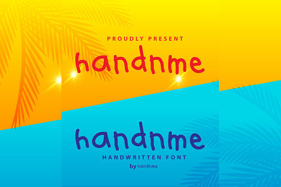 HandnMe Font - Preview 1