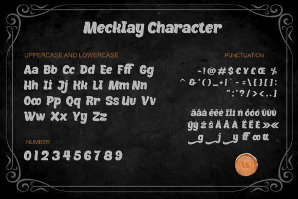 Mecklay Font PNG with transparent background - Preview 4