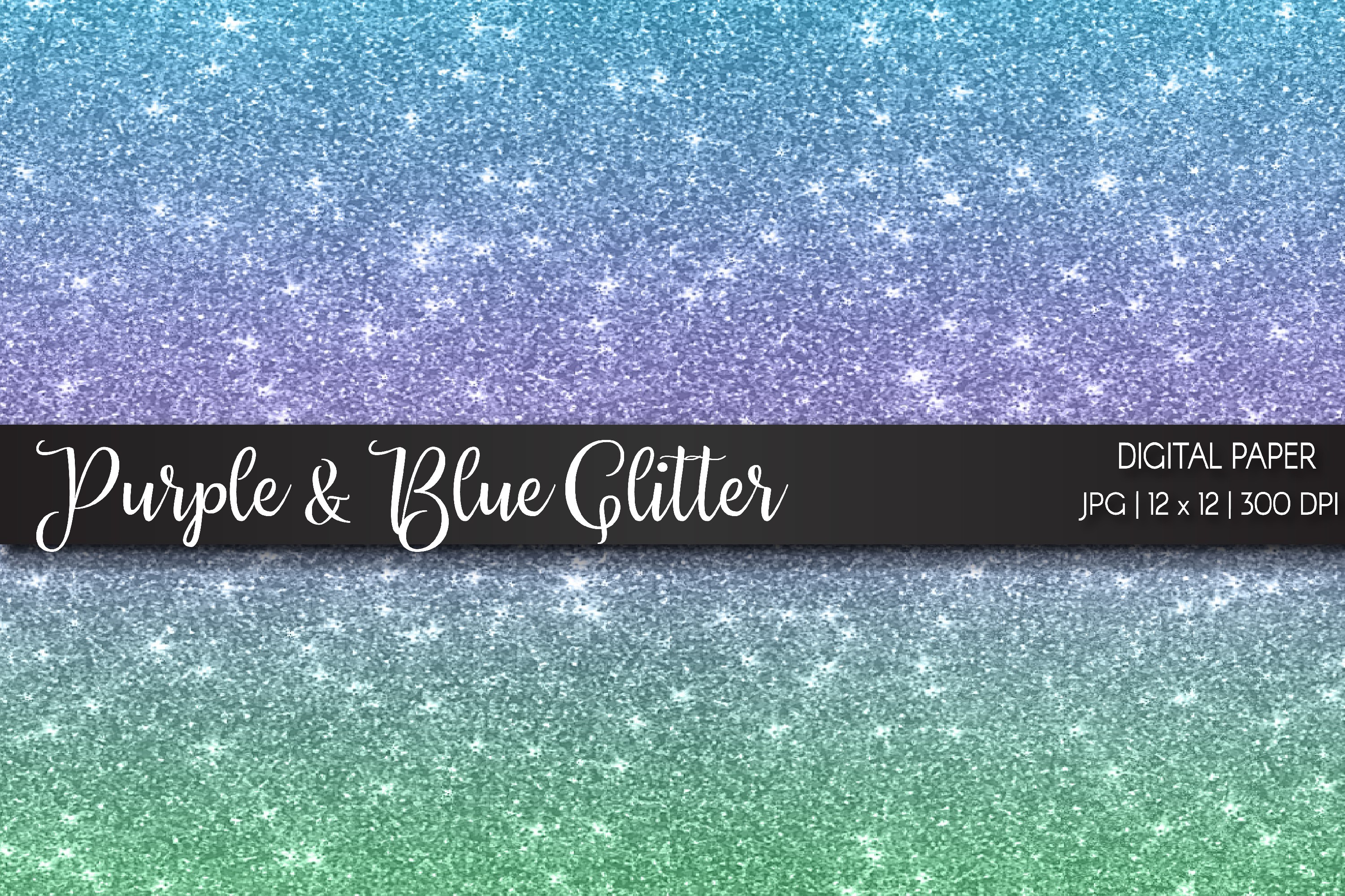 Purple and Blue Glitter Digital Paper Graphic by Rizu Designs ...