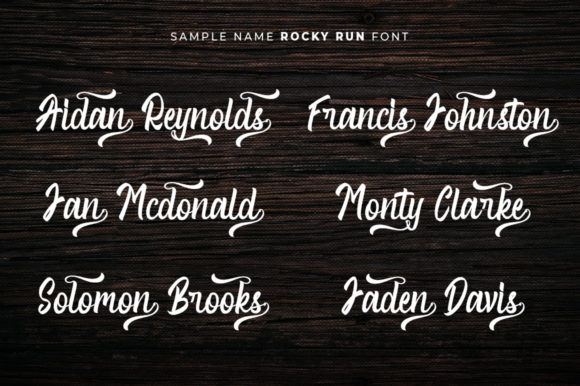 Rocky Run Font PNG with transparent background - Preview 2