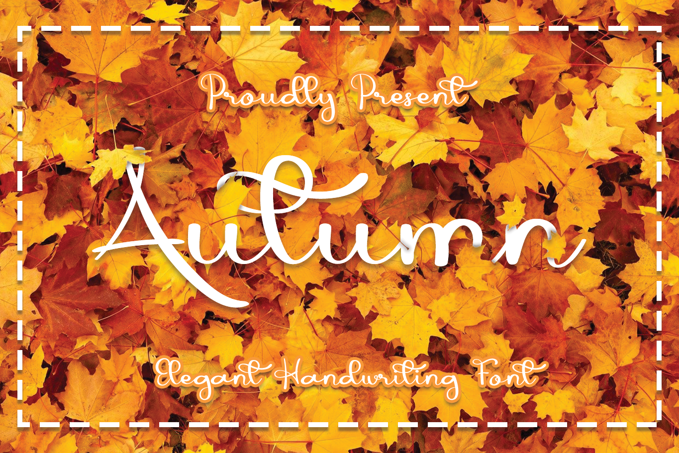 Autumn decorative font with leaf details — fall display typeface for headlines and subheadings