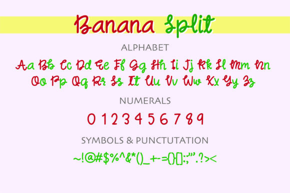 Banana Split Font - Preview 1