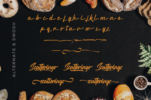 Scatterings Font PNG with transparent background - Preview 6
