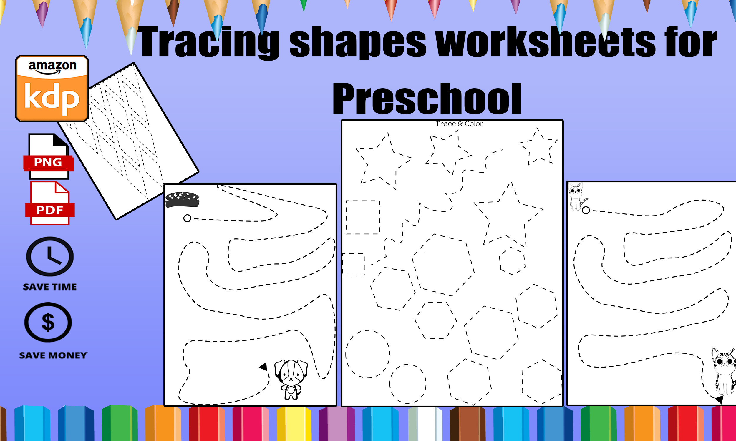 Tracing Shapes Worksheets for Preschool cover