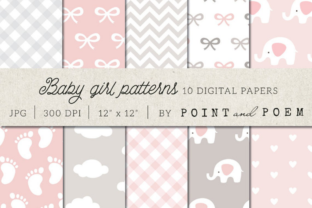 Baby Girl Patterns Pink Digital Paper Graphic by point · Creative Fabrica