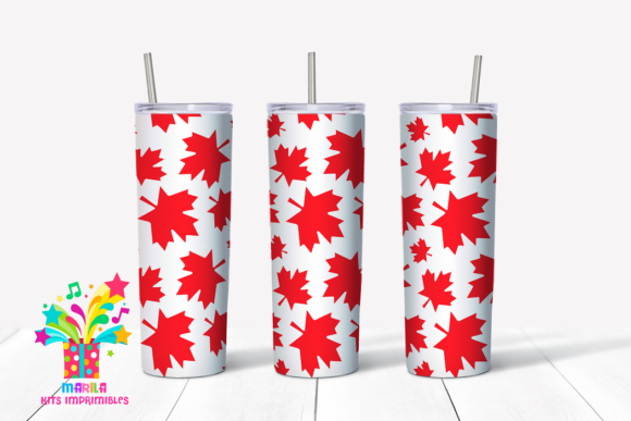 Canada Day Skinny Tumbler Sublimation #3 Graphic by Marila Designs ...