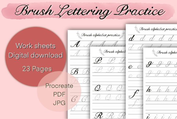 Brush Lettering Practice Sheets