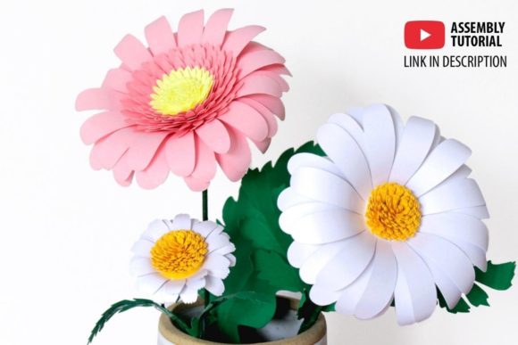 3d Daisy Paper Flowers Graphics