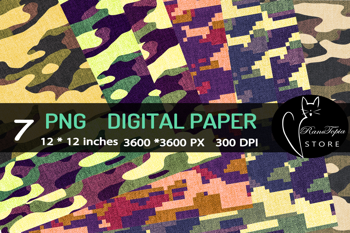 Camouflage Digital Paper Graphic by Ranotopia Store · Creative Fabrica