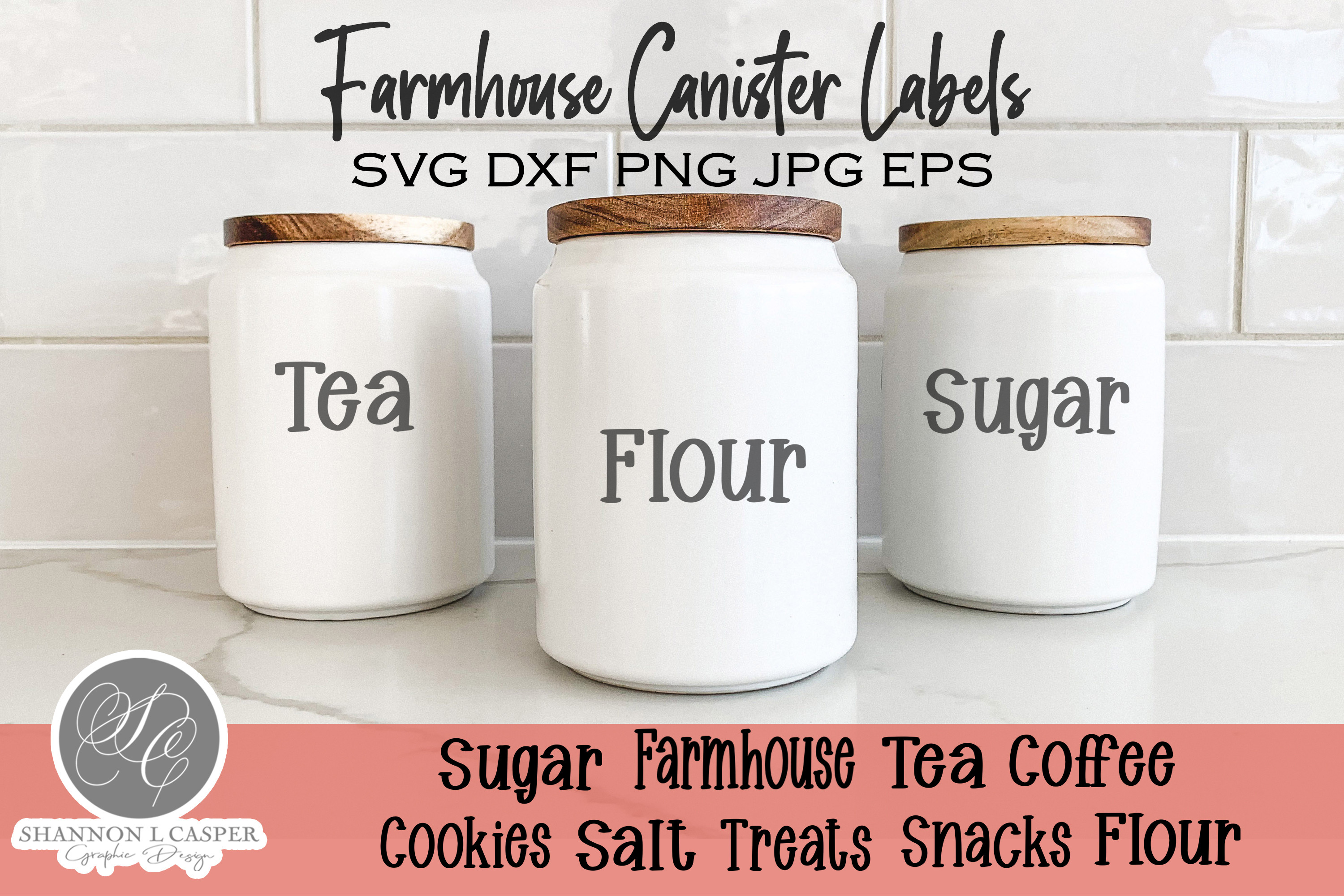 Farmhouse Kitchen Canister & Sign Bundle