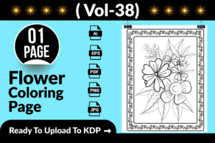 Flower Coloring Page KDP Interior