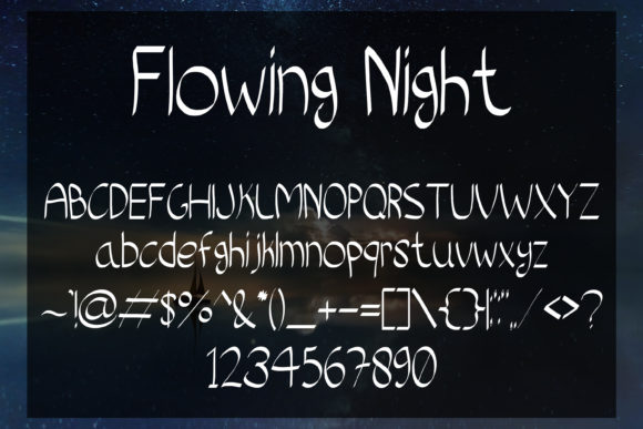 Flowing Night Font PNG with transparent background - Preview 4
