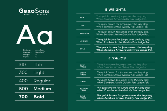Gexo Sans Font - Preview 2