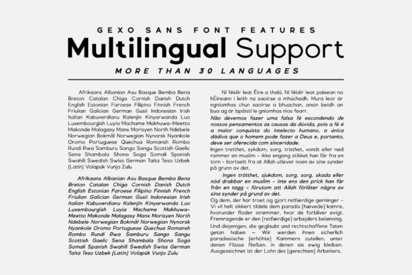 Gexo Sans Font - Preview 3