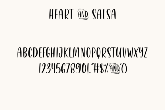 Heart & Salsa Font PNG with transparent background - Preview 6