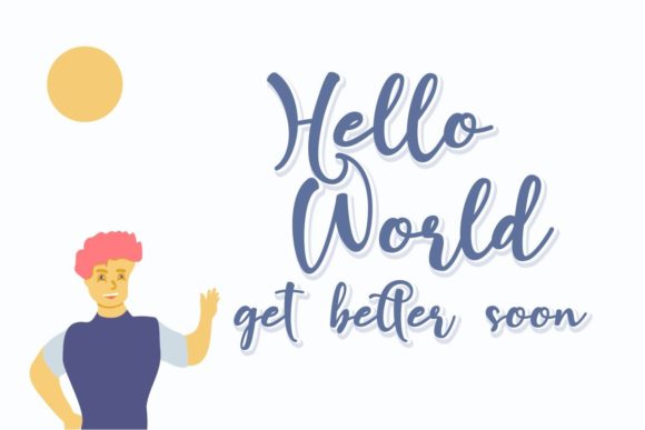 Hello Rasti Font PNG with transparent background - Preview 2