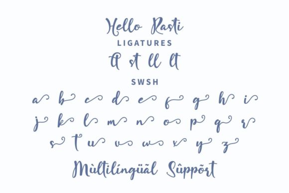 Hello Rasti Font PNG with transparent background - Preview 4