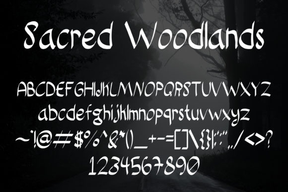 Sacred Woodlands Font PNG with transparent background - Preview 4