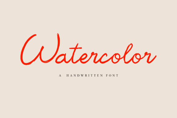 Preview of Watercolor Font by Gagegostyle
