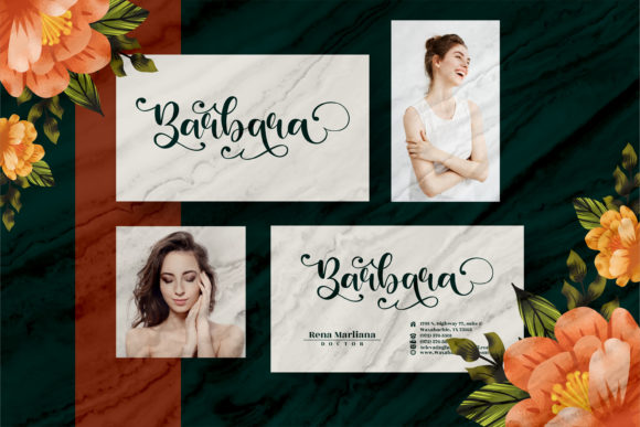 Barbara Lattvia Font PNG with transparent background - Preview 6