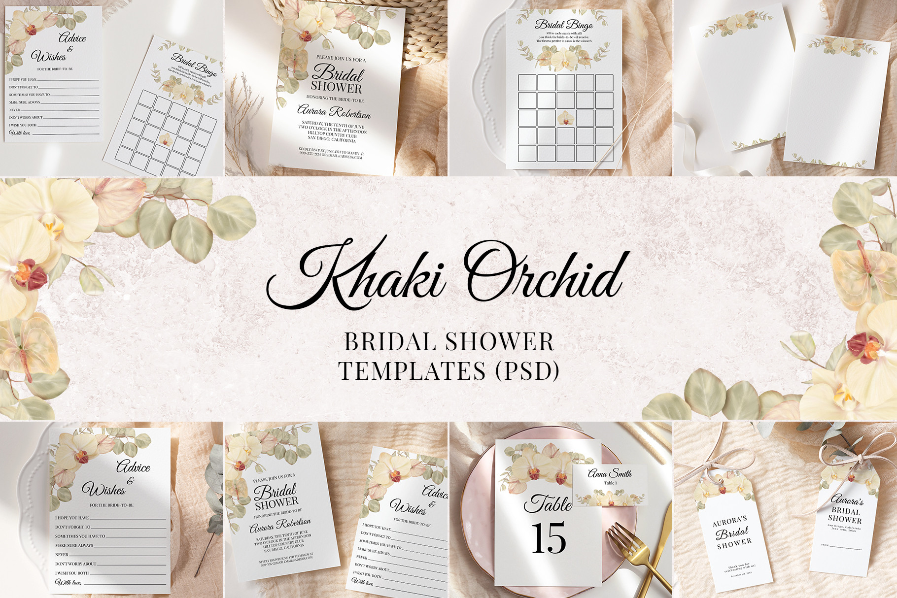 Boho Bridal Shower Templates Cards