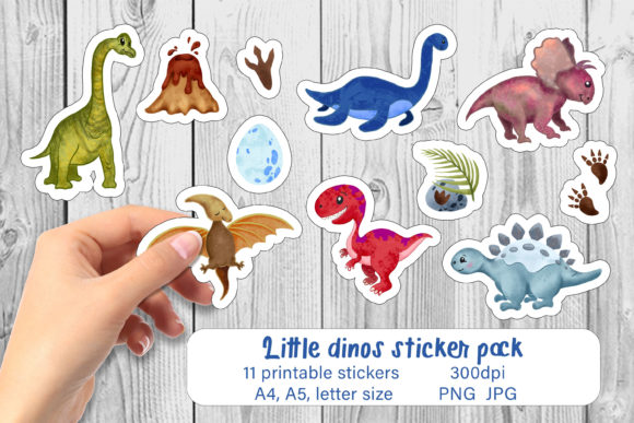 Dinosaur Stickers Printable Sticker Pack