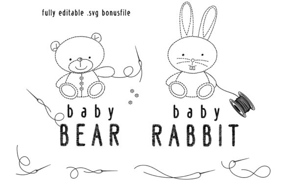 Handstitch Font PNG with transparent background - Preview 3