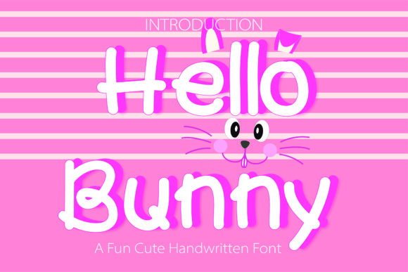 Hello Bunny Display Font By GoodMoodType