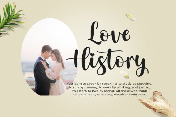 Justine Garden Font PNG with transparent background - Preview 2