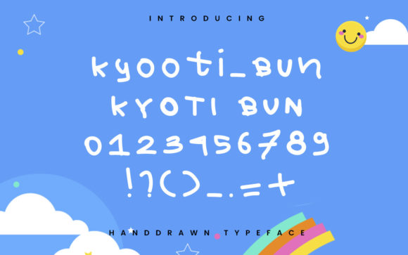 Kyooti-Bun Font PNG with transparent background - Preview 1