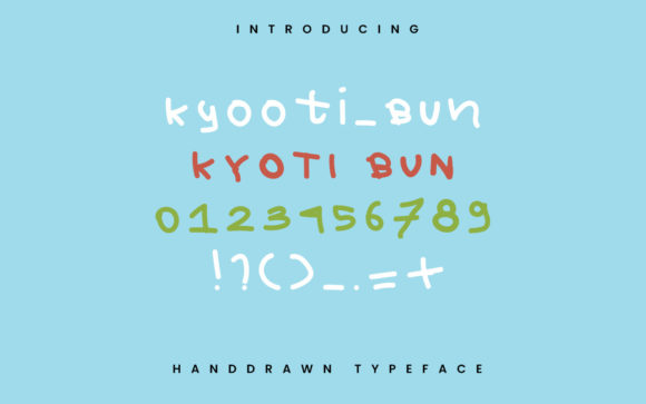 Kyooti-Bun Font PNG with transparent background - Preview 2