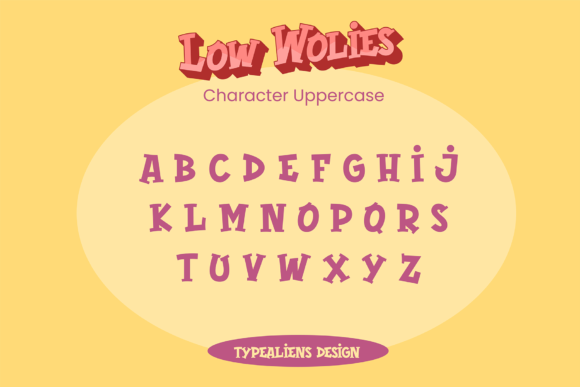 Low Wolies Font PNG with transparent background - Preview 6