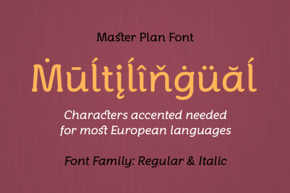 Master Plan Font PNG with transparent background - Preview 3