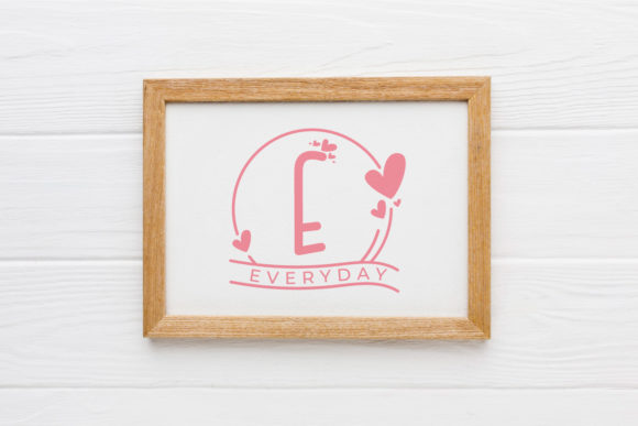 Monogram Handrawn Love Font PNG with transparent background - Preview 2