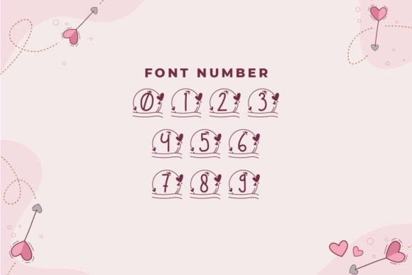 Monogram Handrawn Love Font PNG with transparent background - Preview 4
