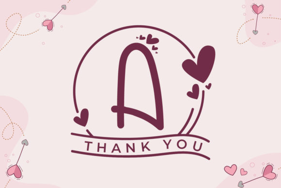 Monogram Handrawn Love Font PNG with transparent background - Preview 5