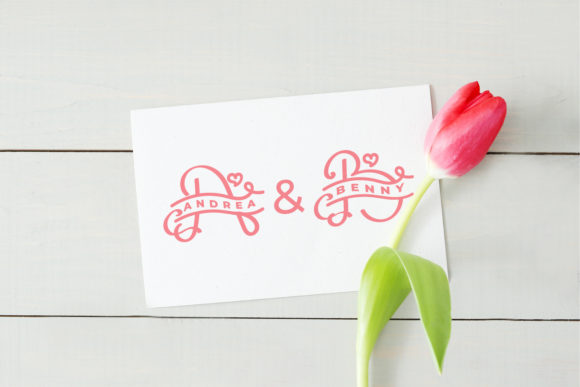 Monogram Lovely Font PNG with transparent background - Preview 1