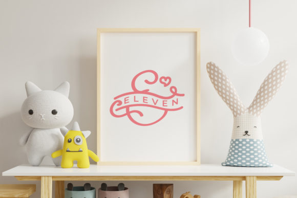 Monogram Lovely Font PNG with transparent background - Preview 2