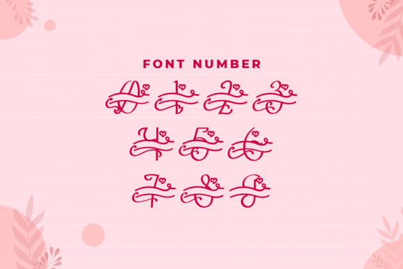 Monogram Lovely Font PNG with transparent background - Preview 4