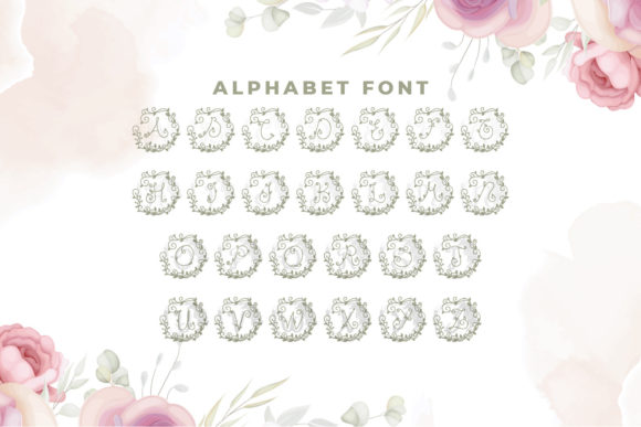 Monogram Roses Font font preview - 3