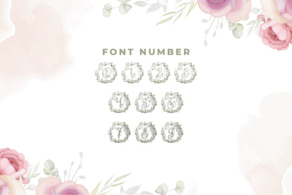 Monogram Roses Font font preview - 4