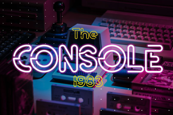 Neon Ballroom Font PNG with transparent background - Preview 2